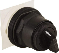Schneider Electric - 30mm Mount Hole, 3 Position, Knob and Pushbutton Operated, Selector Switch Only - Black, Maintained (MA), without Contact Blocks, Anticorrosive, Weatherproof, Dust and Oil Resistant - Apex Tool & Supply