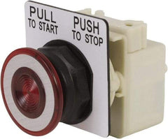 Schneider Electric - 30mm Mount Hole, Extended Straight, Pushbutton Switch Only - Red Pushbutton, Maintained (MA) - Apex Tool & Supply