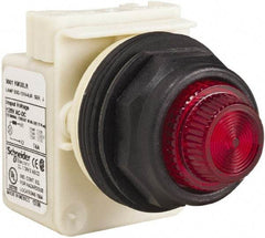 Schneider Electric - 120 V Red Lens LED Indicating Light - Round Lens, Screw Clamp Connector, Corrosion Resistant, Dust Resistant, Oil Resistant - Apex Tool & Supply