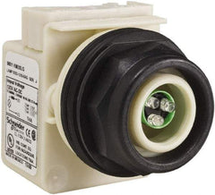 Schneider Electric - 120 V LED Indicating Light - Round Lens, Screw Clamp Connector, Corrosion Resistant, Dust Resistant, Oil Resistant - Apex Tool & Supply