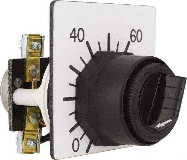 Square D - 10,000 Ohm, 30mm, 300 VAC Potentiometer - 2 Watts, Nonilluminated, Knob Operated, NEMA 4, 13 - Apex Tool & Supply