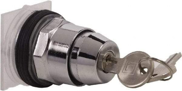 Schneider Electric - 1.18 Inch Mount Hole, 2 Position, Knob and Pushbutton Operated, Selector Switch Only - Black, Maintained (MA), without Contact Blocks, Weatherproof and Dust and Oil Resistant - Apex Tool & Supply