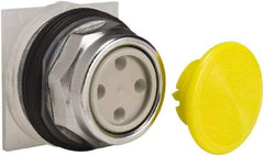 Schneider Electric - 30mm Mount Hole, Extended Straight, Pushbutton Switch Only - Yellow Pushbutton, Momentary (MO) - Apex Tool & Supply
