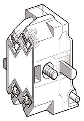 Schneider Electric - Multiple Amp Levels, Electrical Switch Contact Block - 125 VDC at 0.55 Amp and 240 VAC at 3 Amp, Screw Terminal, For Use with Harmony 9001K - Apex Tool & Supply