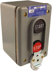 Schneider Electric - 2 Operator, Projecting Pushbutton Control Station - Start, Stop (Legend), Momentary Switch, NO/NC Contact, NEMA 4 - Apex Tool & Supply