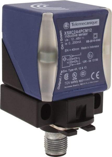 Telemecanique Sensors - PNP, NO/NC, 40mm Detection, Rectangular, Inductive Proximity Sensor - 3 Wires, IP65, IP67, IP69, 12 to 48 VDC, 40mm Long x 70mm Wide - Apex Tool & Supply
