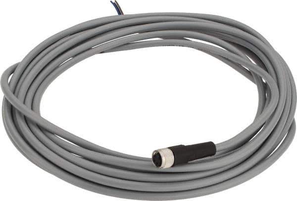 Telemecanique Sensors - 3 Amp, M8 3 Pin Female Straight Cordset Sensor and Receptacle - 60 VAC, 75 VDC, 5m Cable Length, IP67 Ingress Rating - Apex Tool & Supply