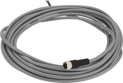 Telemecanique Sensors - 3 Amp, M8 3 Pin Female Straight Cordset Sensor and Receptacle - 60 VAC, 75 VDC, 5m Cable Length, IP67 Ingress Rating - Apex Tool & Supply