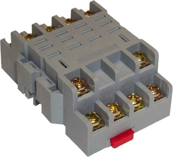 Square D - 14 Pins, 300 VAC, 10 Amp, Spade Relay Socket - DIN Rail Mount, Panel Mount, Screw Clamp Terminal - Apex Tool & Supply