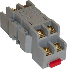 Square D - 8 Pins, 300 VAC, 10 Amp, Spade Relay Socket - DIN Rail Mount, Panel Mount, Screw Clamp Terminal - Apex Tool & Supply