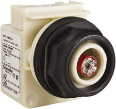 Schneider Electric - 120 V LED Indicating Light - Round Lens, Screw Clamp Connector, Corrosion Resistant, Dust Resistant, Oil Resistant - Apex Tool & Supply