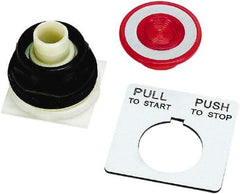 Schneider Electric - 30mm Mount Hole, Extended Straight, Pushbutton Switch Only - Red Pushbutton, Maintained (MA) - Apex Tool & Supply