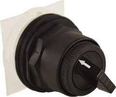 Schneider Electric - 30mm Mount Hole, 2 Position, Knob and Pushbutton Operated, Selector Switch Only - Black, Maintained (MA), without Contact Blocks, Anticorrosive, Weatherproof, Dust and Oil Resistant - Apex Tool & Supply