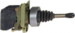 Schneider Electric - 3 Position, Multiple Amp Level, 54mm Long, -13 to 158°F, Round Handle, Maintained (MA) Joystick Controller Switch - IP66, 22mm Mount Hole Diameter - Apex Tool & Supply