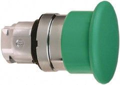Schneider Electric - 22mm Mount Hole, Extended Mushroom Head, Pushbutton Switch Only - Round, Green Pushbutton, Nonilluminated, Momentary (MO) - Apex Tool & Supply