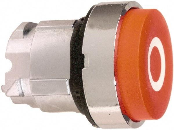 Schneider Electric - 22mm Mount Hole, Extended Straight, Pushbutton Switch Only - Round, Red Pushbutton, Nonilluminated, Momentary (MO) - Apex Tool & Supply