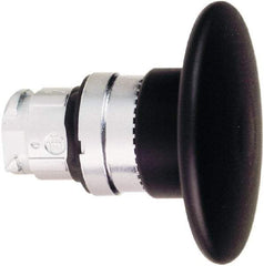 Schneider Electric - 22mm Mount Hole, Extended Mushroom Head, Pushbutton Switch Only - Round, Black Pushbutton, Nonilluminated, Momentary (MO) - Apex Tool & Supply