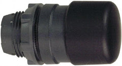 Schneider Electric - 22mm Mount Hole, Extended Mushroom Head, Pushbutton Switch Only - Round, Black Pushbutton, Nonilluminated, Momentary (MO) - Apex Tool & Supply