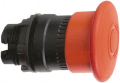 Schneider Electric - 22mm Mount Hole, Extended Mushroom Head, Pushbutton Switch Only - Round, Red Pushbutton, Illuminated, Maintained (MA), Momentary (MO) - Apex Tool & Supply