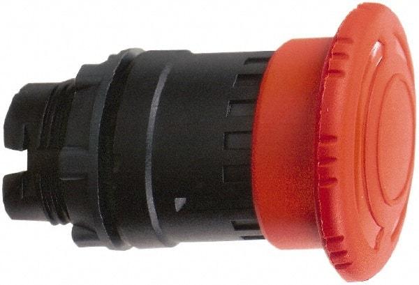 Schneider Electric - 22mm Mount Hole, Extended Mushroom Head, Pushbutton Switch Only - Round, Red Pushbutton, Maintained (MA), Momentary (MO) - Apex Tool & Supply