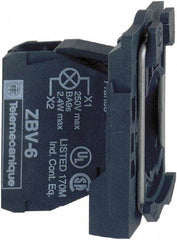 Schneider Electric - 24 VAC/VDC at 50/60 Hz Orange Lens LED Indicating Light - Screw Clamp Connector, Electromagnetic Field Resistant, Electrostatic Discharge Resistant, Vibration Resistant - Apex Tool & Supply