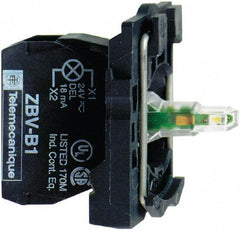 Schneider Electric - 110-120 V Orange Lens LED Indicating Light - Screw Clamp Connector, Vibration Resistant - Apex Tool & Supply