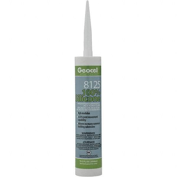Geocel - 10.3 oz Tube Clear Silicone Cure Sealant - Outdoor - Apex Tool & Supply