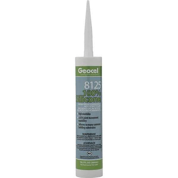 Geocel - 10.3 oz Tube Black Silicone Cure Sealant - Outdoor - Apex Tool & Supply