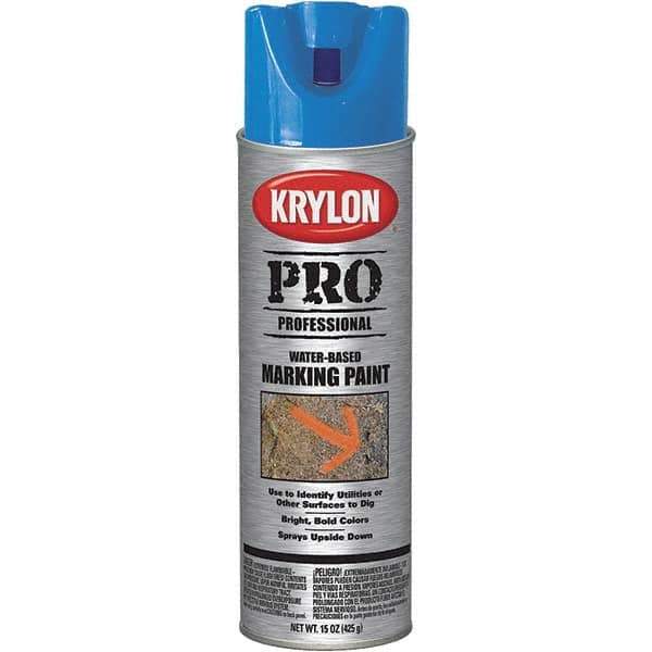 Krylon - 15 fl oz Blue Marking Paint - Water Base Formula - Apex Tool & Supply