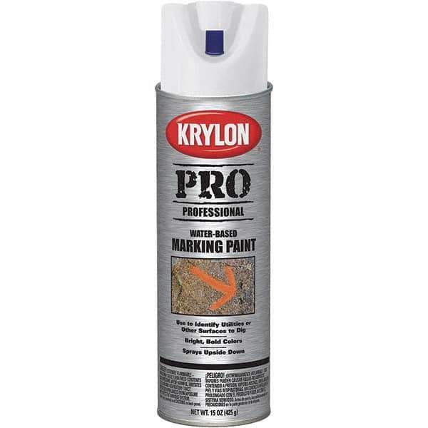 Krylon - 15 fl oz White Marking Paint - Water Base Formula - Apex Tool & Supply