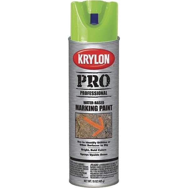 Krylon - 15 fl oz Green Marking Paint - Water Base Formula - Apex Tool & Supply