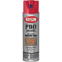 Krylon - 15 fl oz Red Marking Paint - Water Base Formula - Apex Tool & Supply