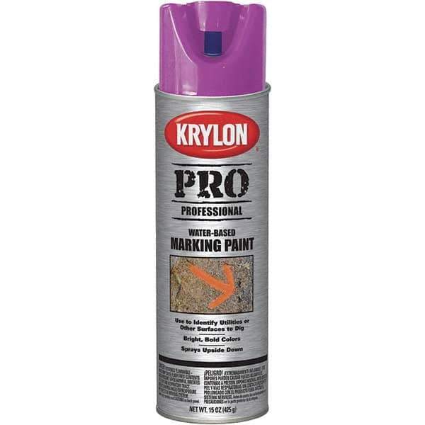 Krylon - 15 fl oz Purple Marking Paint - Water Base Formula - Apex Tool & Supply