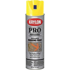 Krylon - 15 fl oz Yellow Marking Paint - Water Base Formula - Apex Tool & Supply