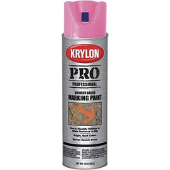 Krylon - 15 fl oz Pink Marking Paint - Solvent Base Formula - Apex Tool & Supply