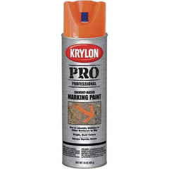 Krylon - 15 fl oz Orange Marking Paint - Solvent Base Formula - Apex Tool & Supply