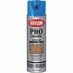 Krylon - 15 fl oz Blue Marking Paint - Solvent Base Formula - Apex Tool & Supply