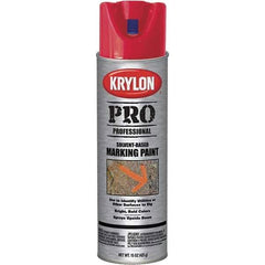 Krylon - 15 fl oz Red Marking Paint - Solvent Base Formula - Apex Tool & Supply