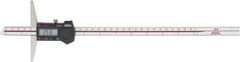 SPI - 0mm to 300mm ABS Plastic (Case) Electronic Depth Gage - 0.04mm Accuracy, 0.01mm Resolution, 4" Base Length - Apex Tool & Supply