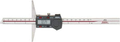 SPI - 0mm to 200mm ABS Plastic (Case) Electronic Depth Gage - 0.03mm Accuracy, 0.01mm Resolution, 4" Base Length - Apex Tool & Supply