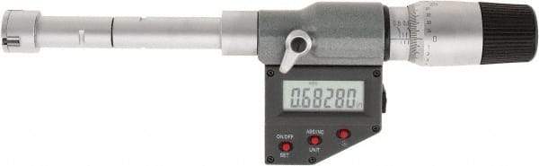 SPI - 0.65" to 0.8", IP65, Carbide Face Chrome Plated Finish, Electronic Inside Micrometer - 0.00005" Resolution, 0.00016" Accuracy, 80" Gage Depth - Apex Tool & Supply