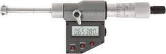 SPI - 0.425" to 0.5", IP65, Carbide Face Chrome Plated Finish, Electronic Inside Micrometer - 0.00005" Resolution, 0.00016" Accuracy, 53.5" Gage Depth - Apex Tool & Supply