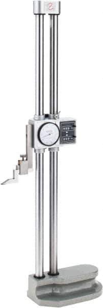SPI - 20" Stainless Steel Dial Height Gage - 0.001" Graduation, Accurate to 0.002", Dial and Counter Display - Apex Tool & Supply