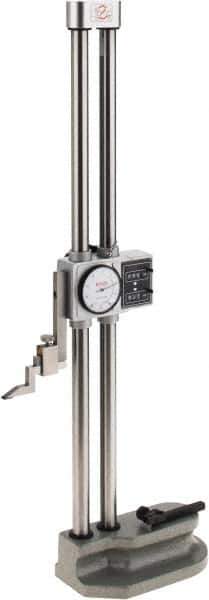 SPI - 18" Stainless Steel Dial Height Gage - 0.001" Graduation, Accurate to 0.002", Dial and Counter Display - Apex Tool & Supply