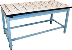 Proline - 60 Wide x 30" Deep x 30" High, Plastic Laminate Workbench - T-Molded Edge, Fixed Legs, Blue - Apex Tool & Supply