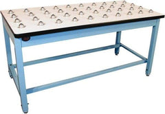 Proline - 60 Wide x 36" Deep x 30" High, Plastic Laminate Workbench - T-Molded Edge, Fixed Legs, Blue - Apex Tool & Supply
