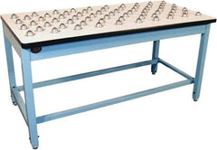 Proline - 60 Wide x 30" Deep x 30" High, Plastic Laminate Workbench - T-Molded Edge, Fixed Legs, Blue - Apex Tool & Supply