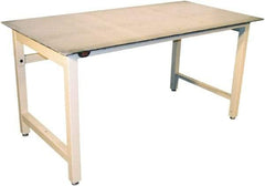 Proline - 60 Wide x 30" Deep x 30" High, Steel Workbench - Straight Edge, Fixed Legs, Beige - Apex Tool & Supply