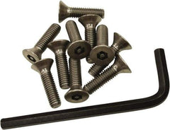 Acorn Engineering - #10-32, 3/4" Long Hex Drive Machine Screw - Flat Head, Grade 18-8 Stainless Steel, Uncoated - Apex Tool & Supply