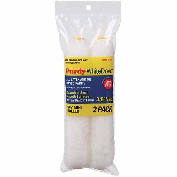 Purdy - 3/8" Nap, 6-1/2" Wide Paint Roller Cover - Smooth to Semi-Smooth Texture, Dralon - Apex Tool & Supply